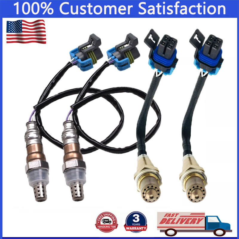 Set of 4 Upstream+Downstream Oxygen Sensors For Chevrolet Camaro 3.6L V6 2010-15