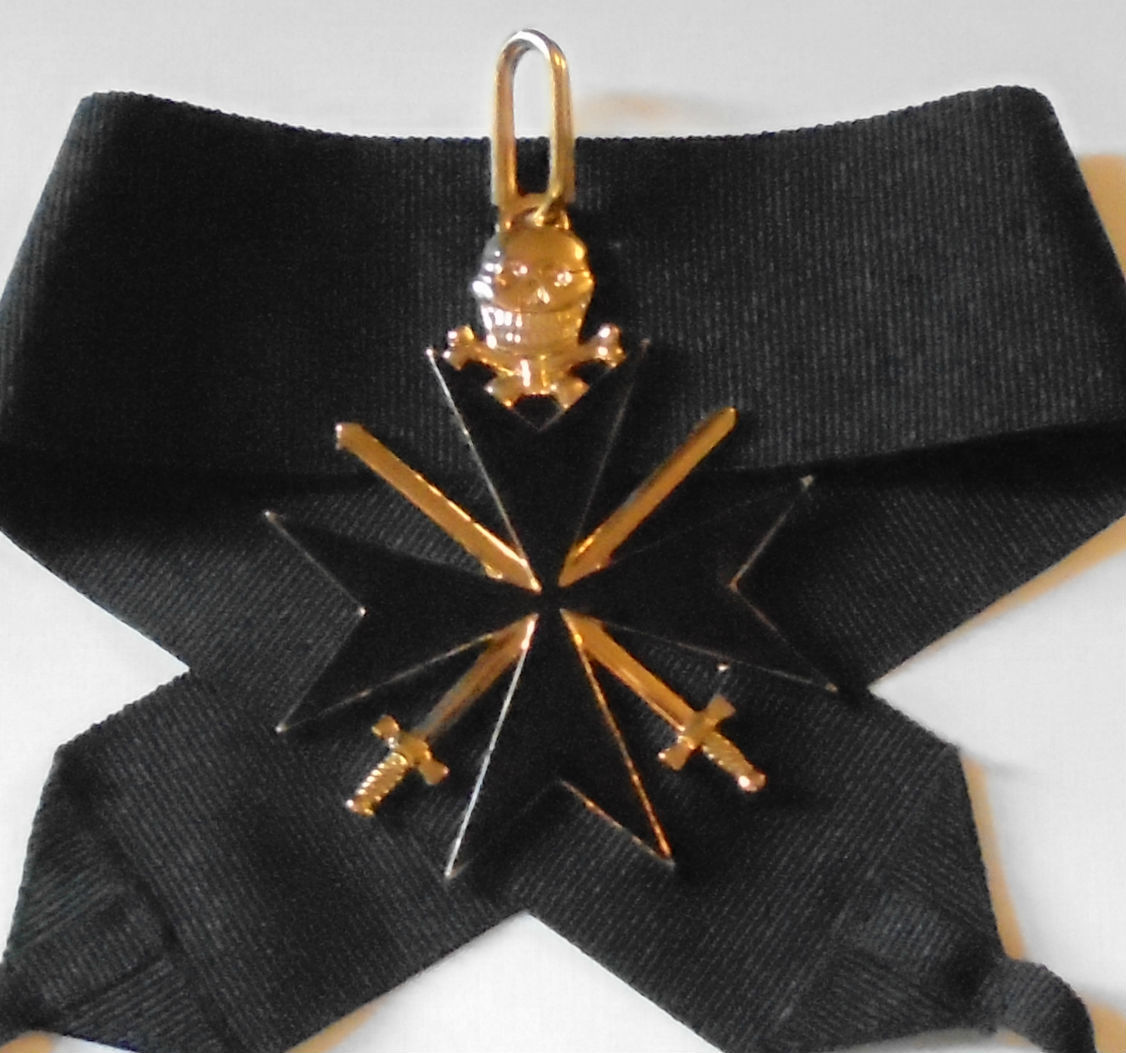 Secret Occult Society Order Black Blood Satanic Demon Skull Death Battle Medal X