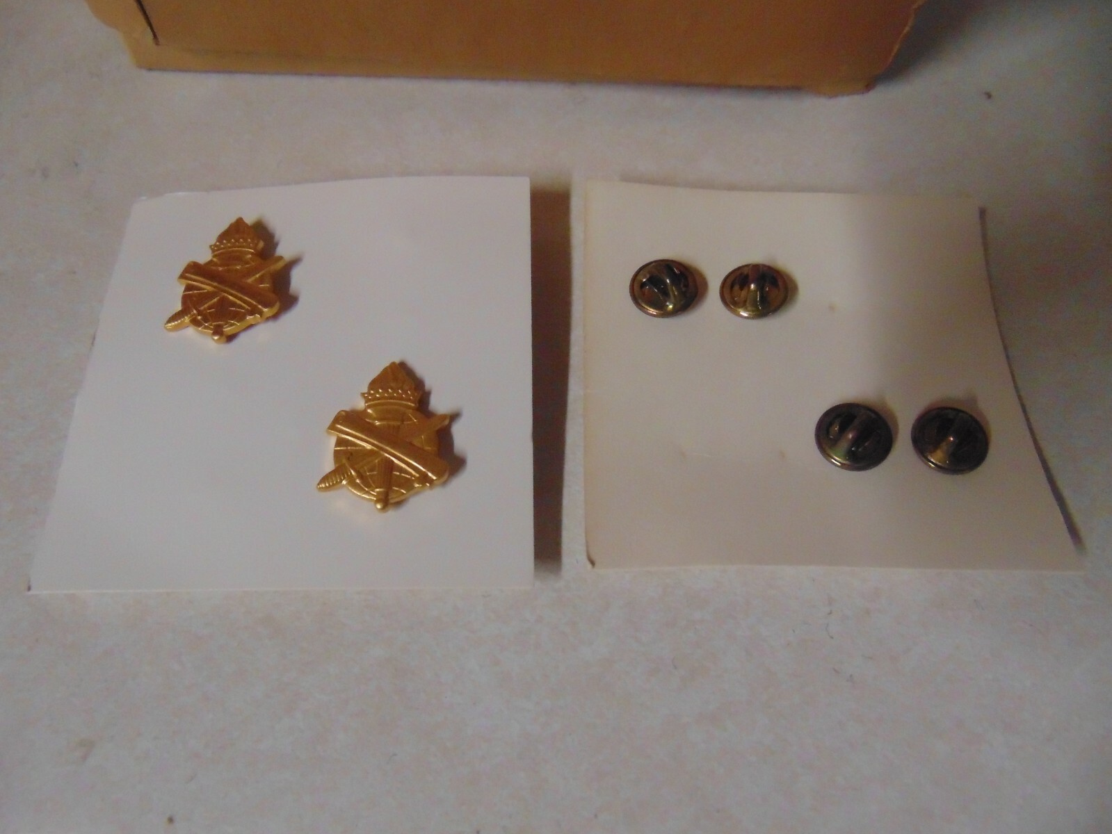 MILITARY INSIGNIA BRAND NEW METAL SET OF 2 OFFICER CIVIL AFFAIRS USAR GOLD COLOR