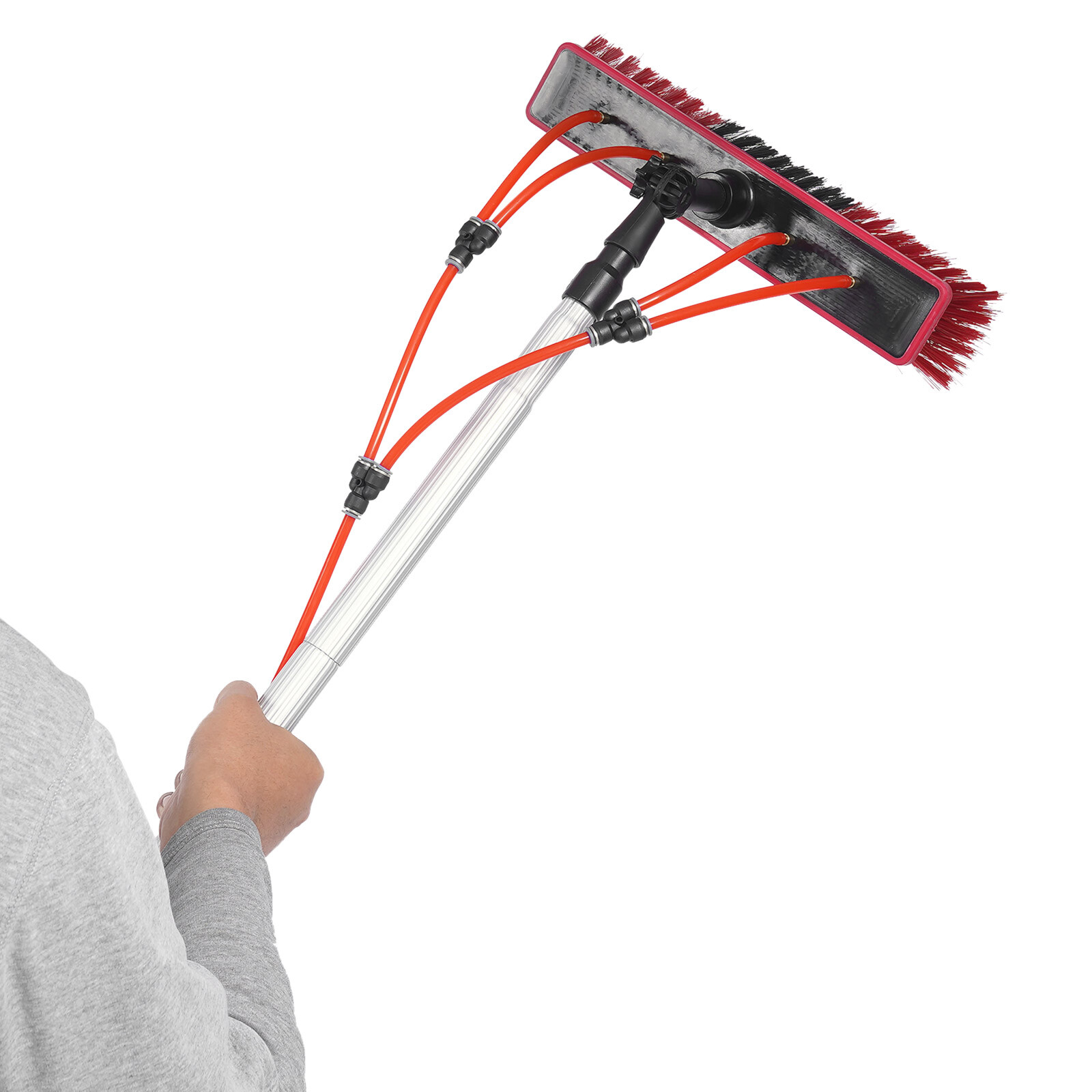 For Window+ Solar Panel Clean Washing 26FT Water Fed Pole Cleaning Brush Tool