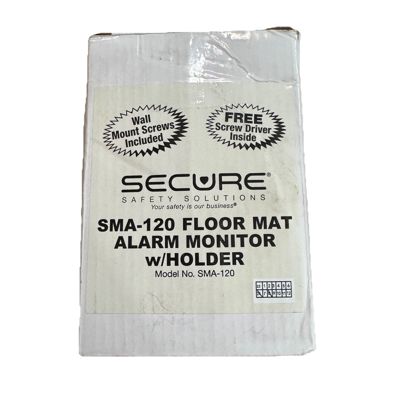 Secure Sma-120 Floor Mat Alarm Monitor W/ Holder New E42