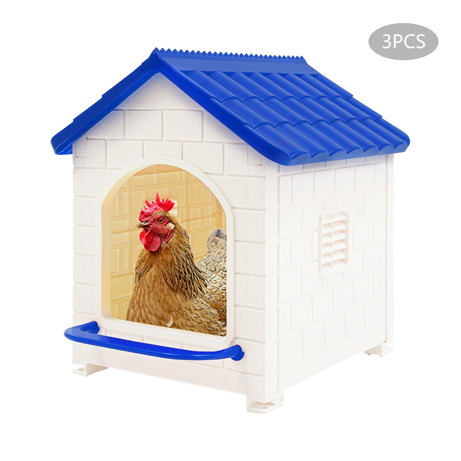 3 PCS Plastic Chicken Nesting Boxes with Nesting Pad for Laying Eggs Modern