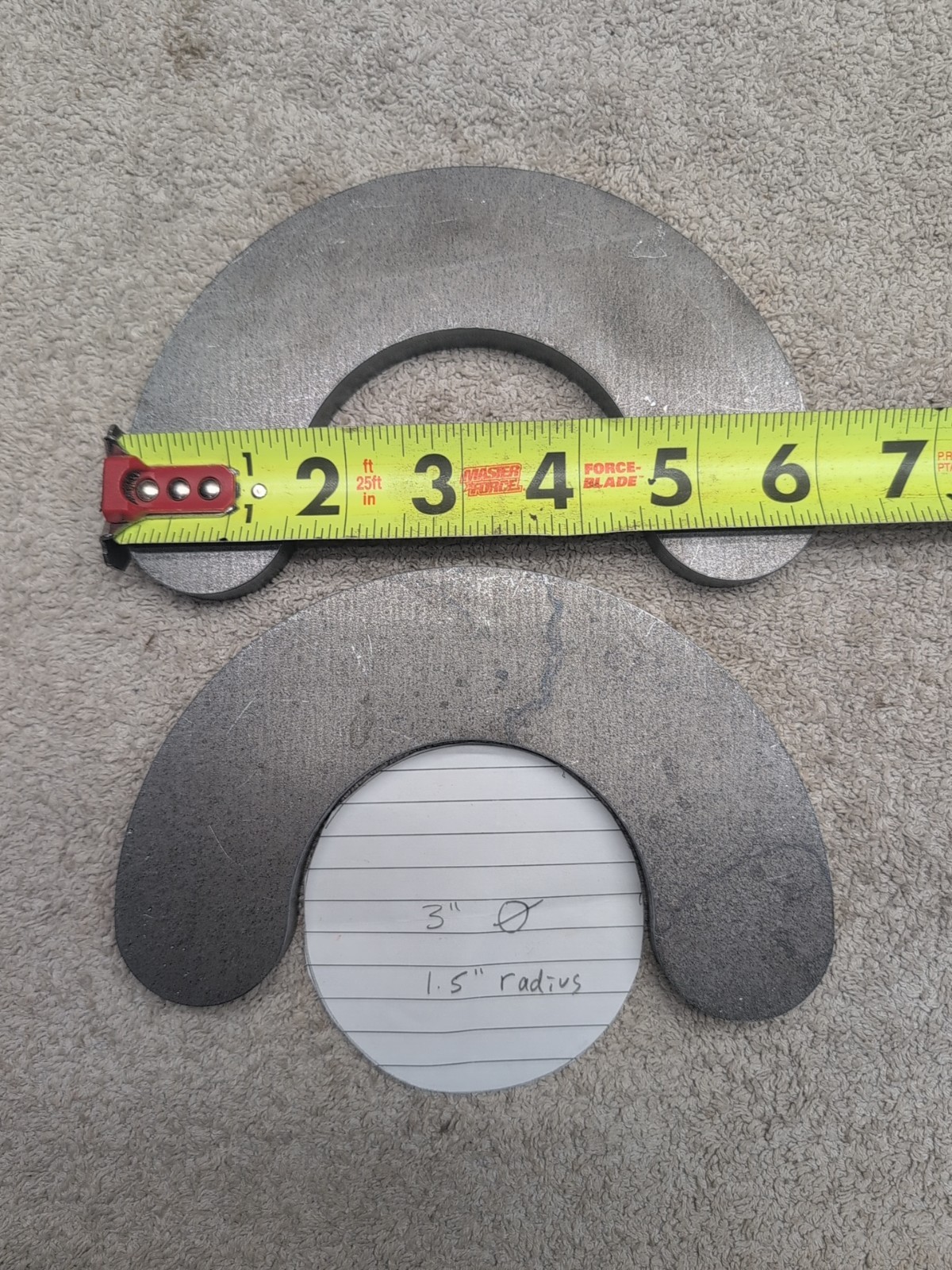 JRB 416 418 (2) Weld On Wear Plate Ears for Quick Attach Loaders 1/2" Steel