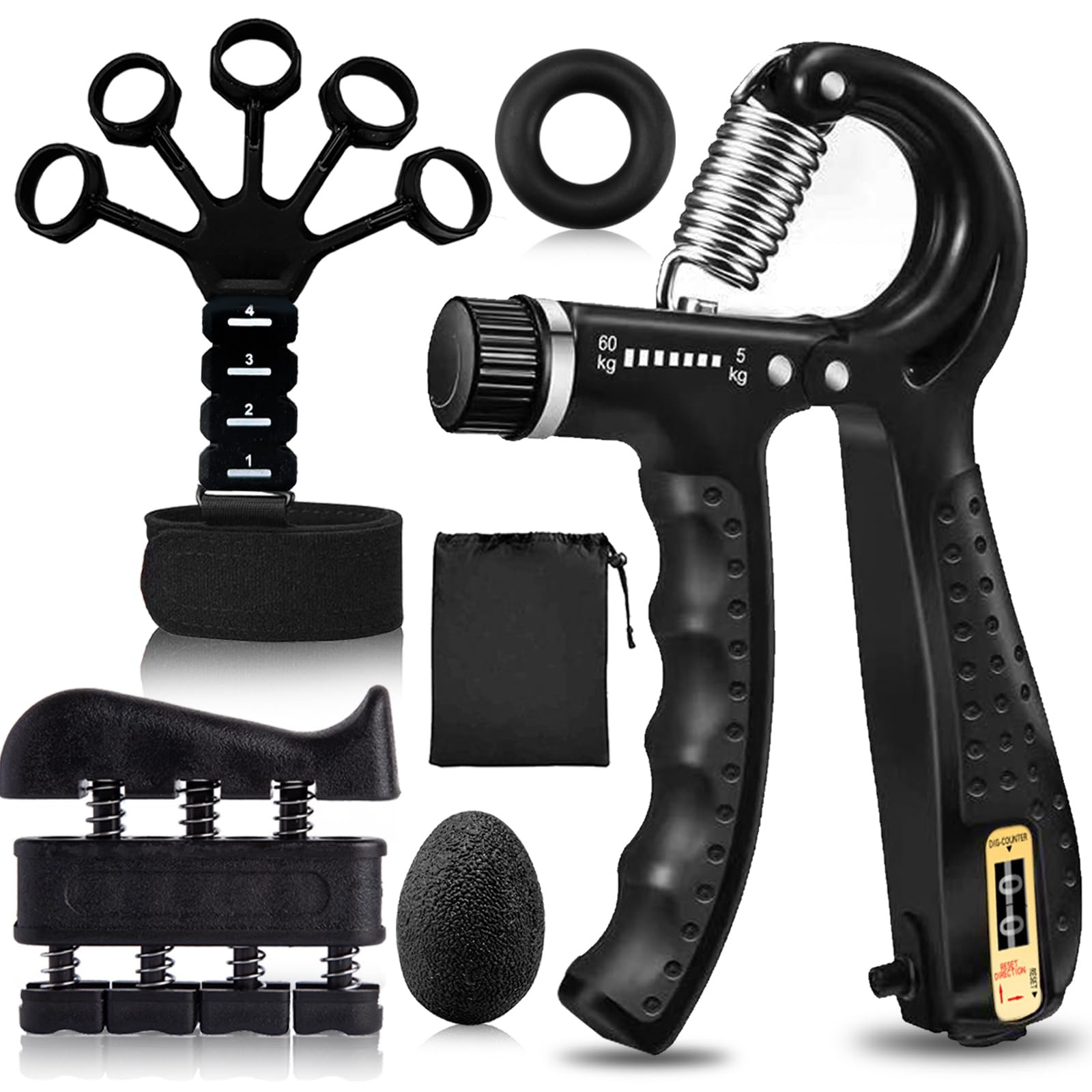 Grip Trainers, Including Forearm Strengtheners, Finger Trainers, Mechanical C...