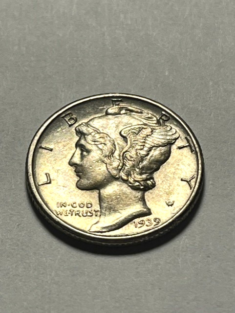 1939-D Mercury Dime/Silver/XF++ #16518-2