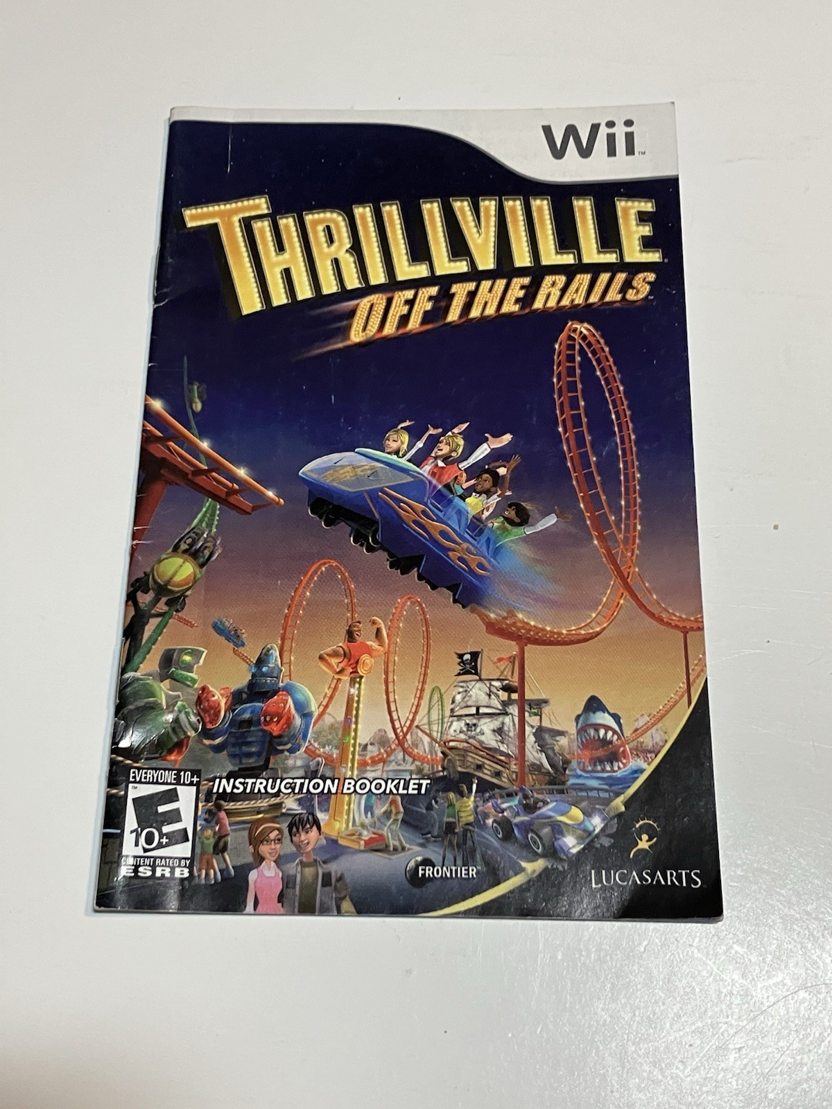 Thrillville Off the Rails Instruction Booklet ONLY! (Nintendo Wii) Manual
