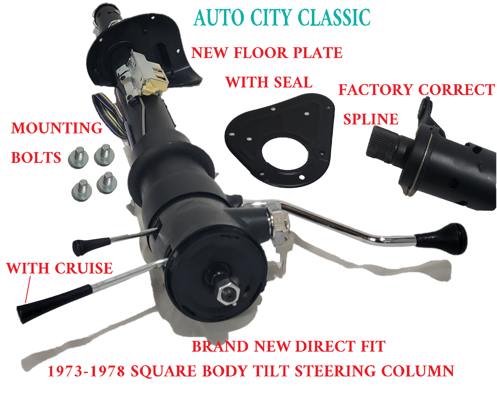 Square Body Tilt Steering Column 1973 1974 1975 1976 1977 Chevy GMC Pickup Truck
