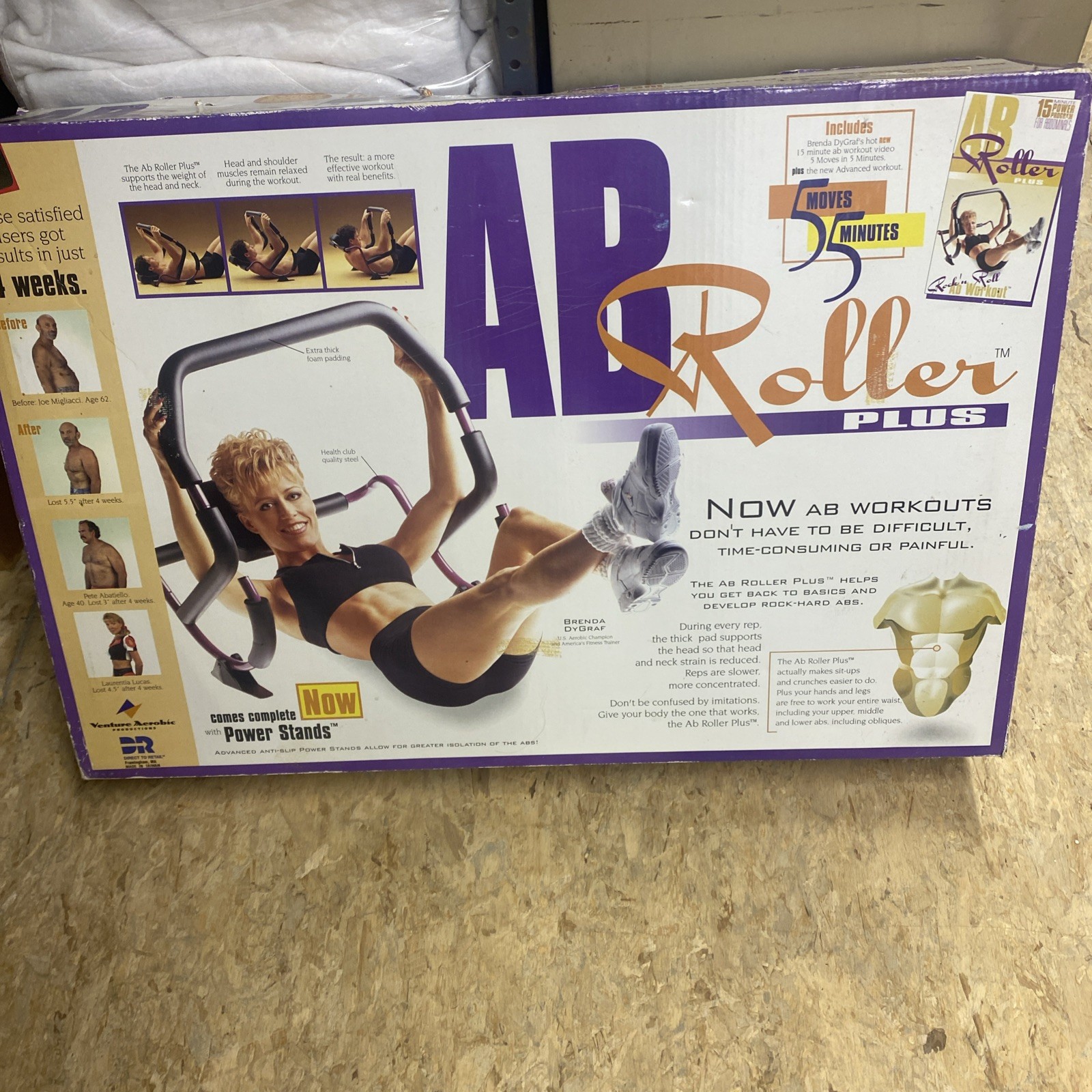 Ab Roller Original Purple Plus Crunch Rocker Abdominal Exerciser New In Box