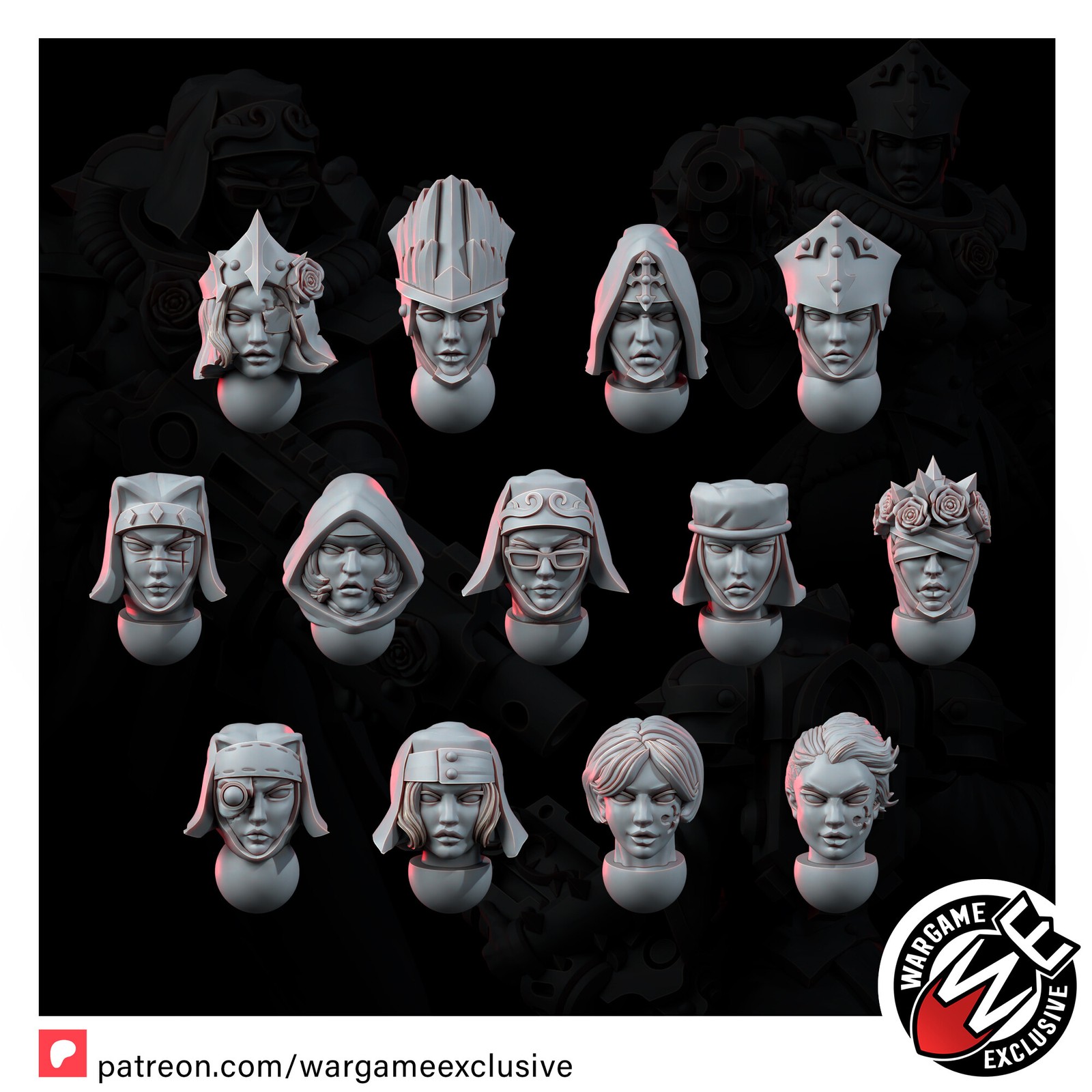 MAIDEN SISTERS HEADS SET V1