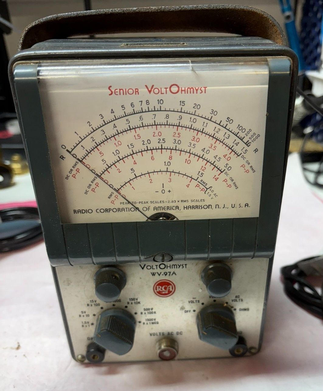 Vintage RCA Senior VoltOhmyst Model WV-97A Volt - Ohm Meter Untested Made in USA