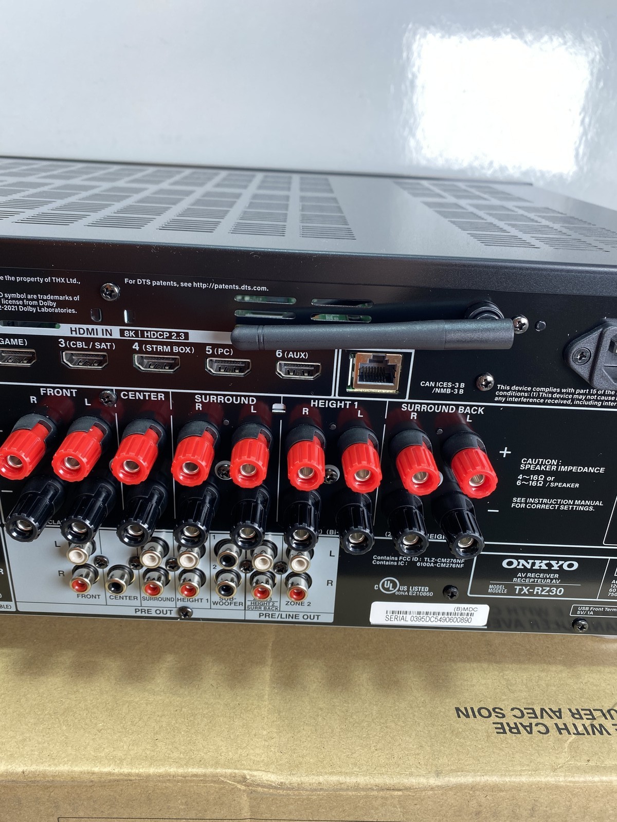 Onkyo Black TX-RZ30 9.2 Channel AV Receiver