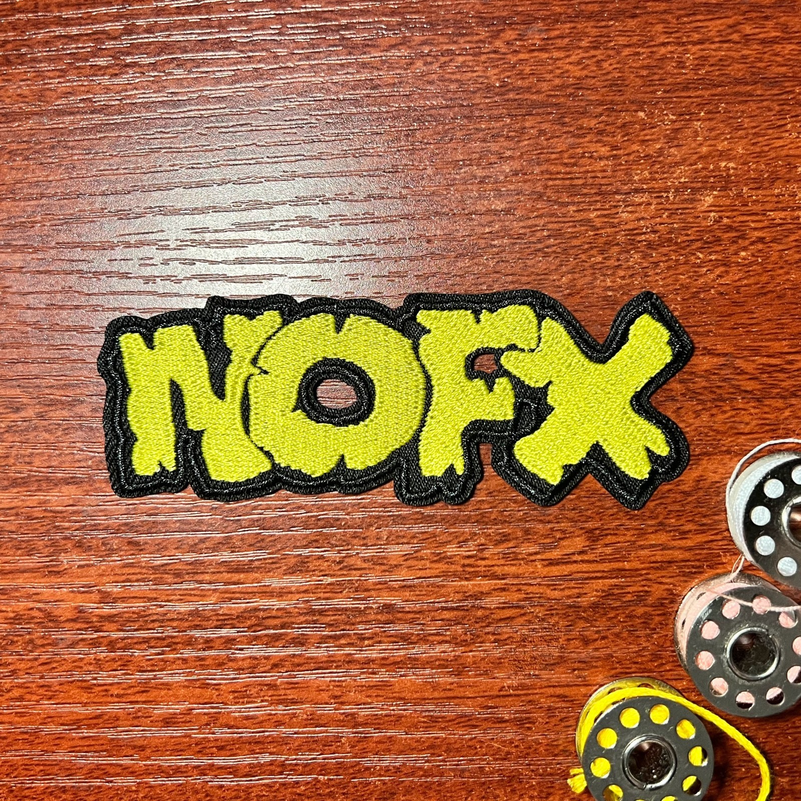 NOFX Fan Patch Skate Punk Pop Ska Rock Music Embroidered Iron-On 3.75x1.5"