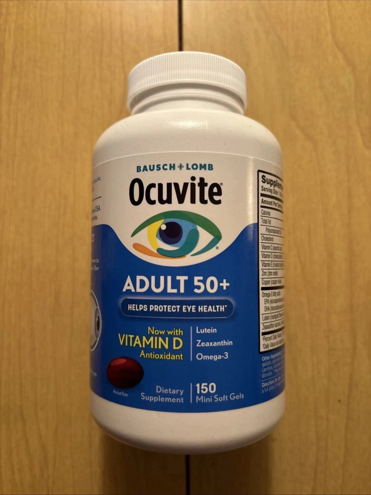 Bausch + Lomb Ocuvite Adult 50+ Eye Vitamin & Mineral 150 Softgels Exp 2027+
