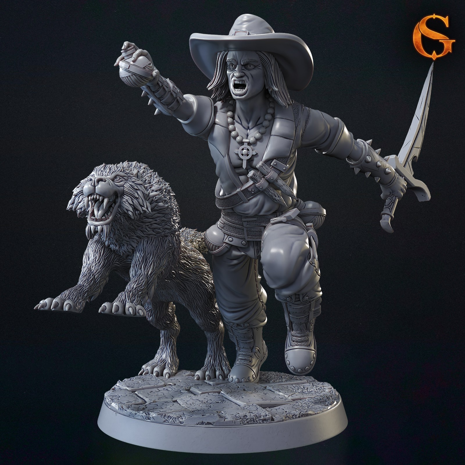 Dungeons & Dragons Playable Character - Male Undead Human - Ranger, Druid