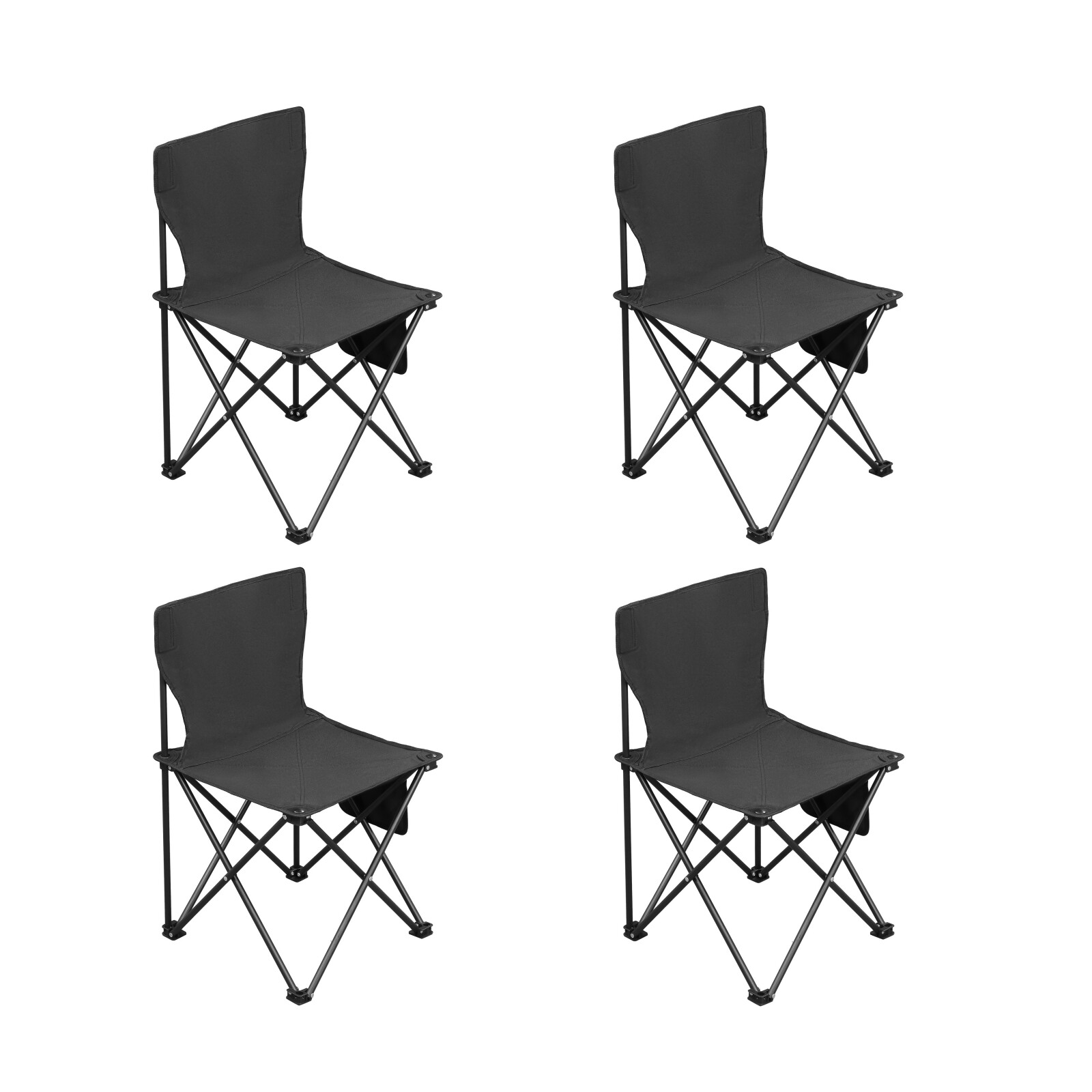 4 Pack Folding Camping Chairs Portable Lightweight Beach Chair with Carrying Bag