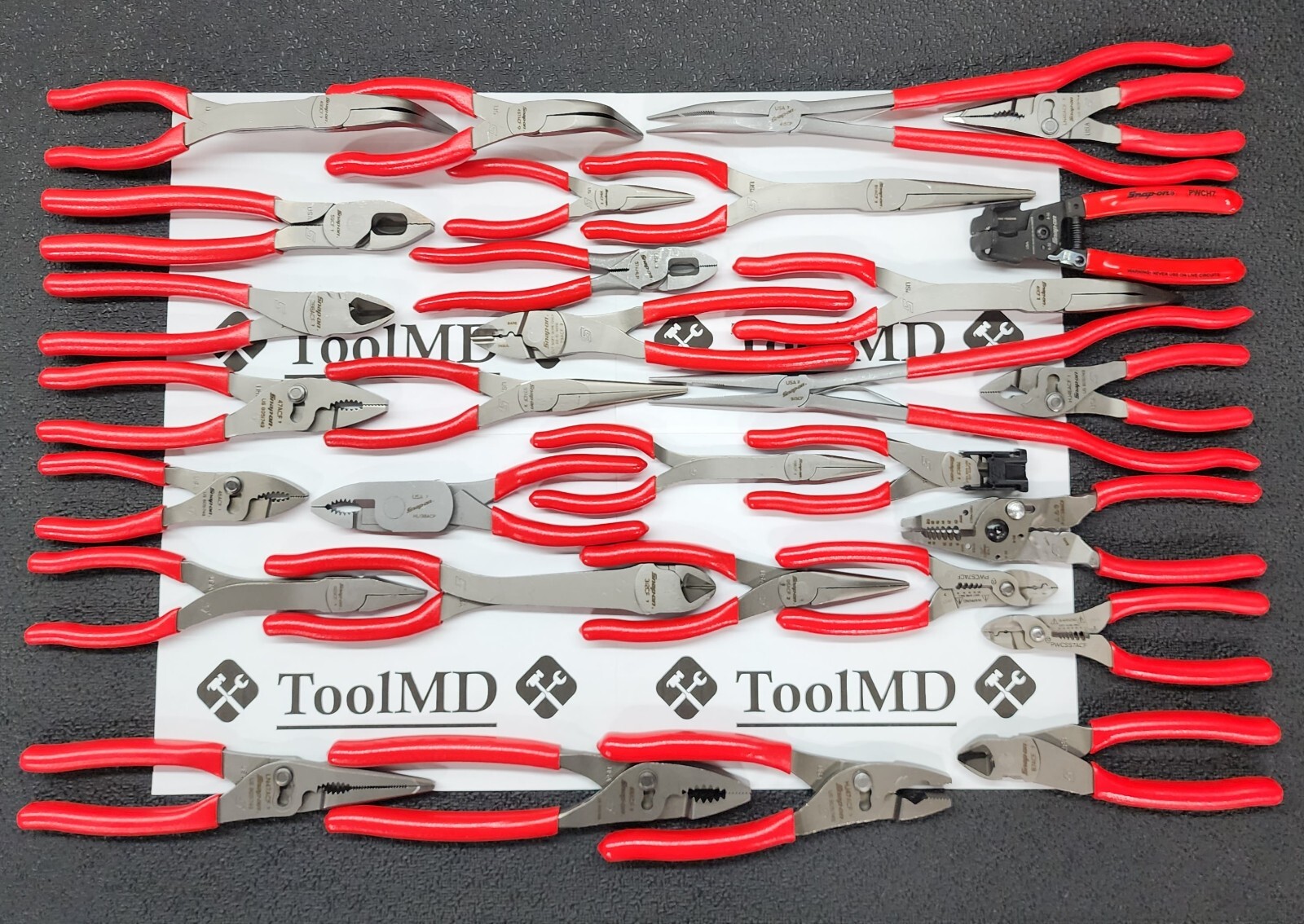 Snap-on Tools USA NEW MASSIVE 30pc RED Plier/Cutter/Stripper Set LN46ACF 915CP