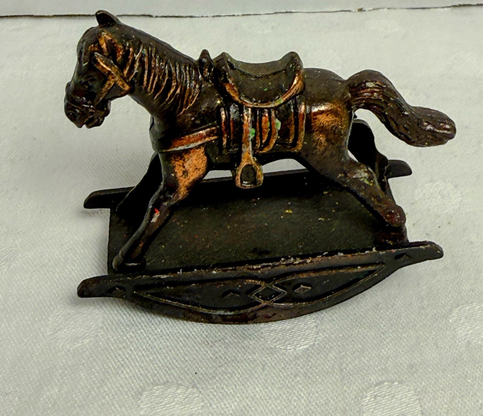 Vintage 1960s Metal Brass? HORSE Animal Pencil Sharpener Bronze? - O