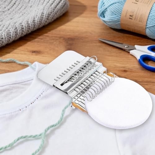 Knit Patch Loom Kit, Darning Loom Machine Type Mini Mending Tool, 12 Hooks