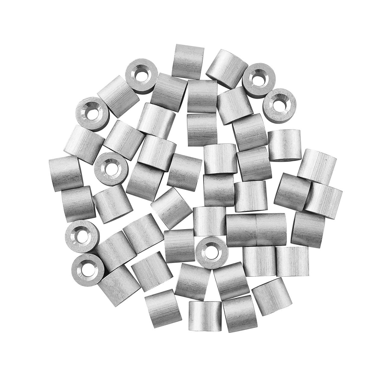 50PCS 1/8" (3mm) Wire Rope Sleeve, Aluminum Crimping Loop Sleeve 1/8in