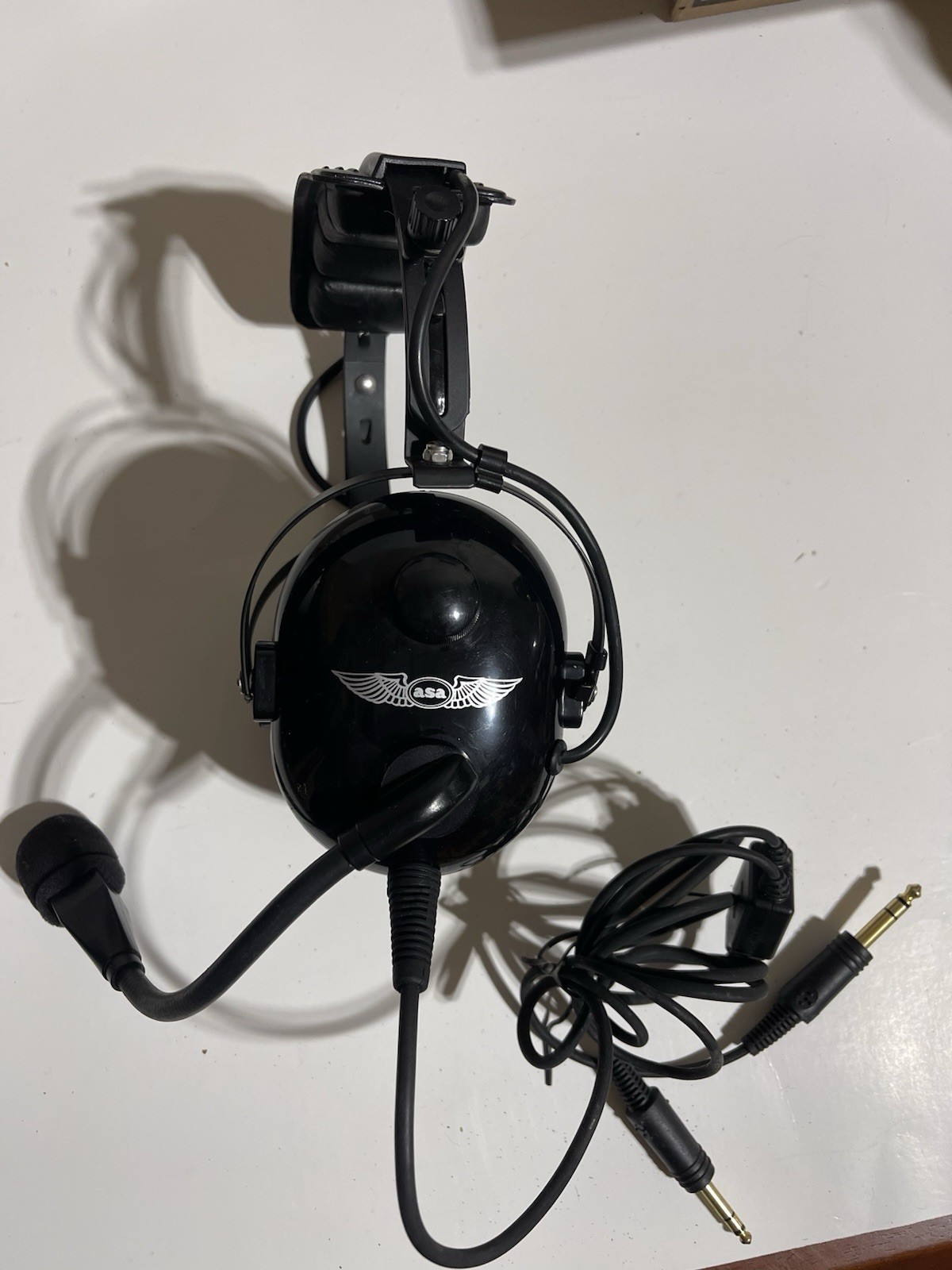 ASA Pilot Headset Dual Plug Airplane Aviation Aircraft Headphones