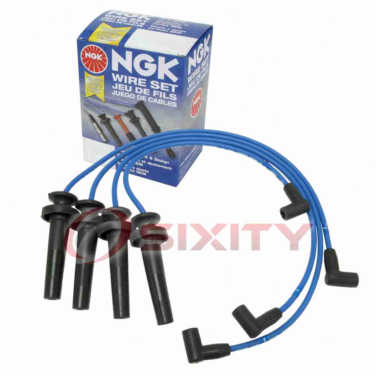 1 pc NGK Spark Plug Wire Set for 1994-2002 Saturn SC2 1.9L L4 - Engine Kit gb