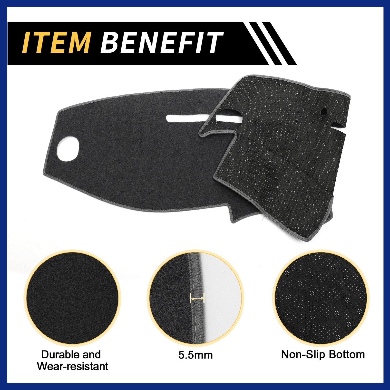 Dash Cover for Ford for Ranger 95-11 Non-Slip Dash Cover Mat Pad