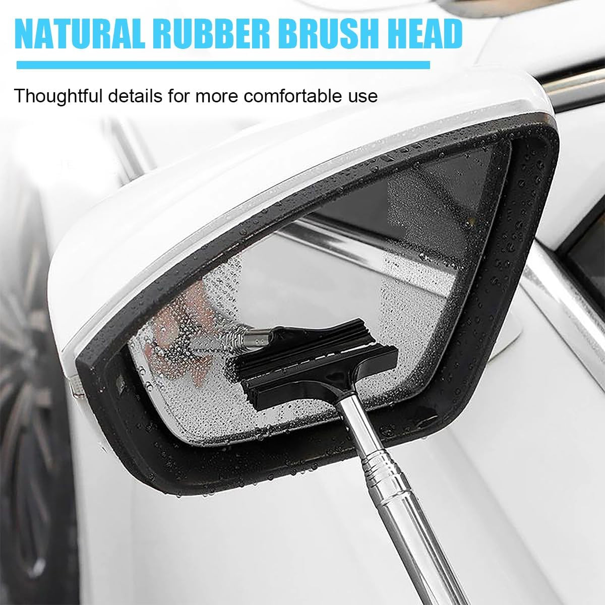 Bling Car Rearview Mirror Wiper, Retractable Rhinestone Vehicle Window Squeegee