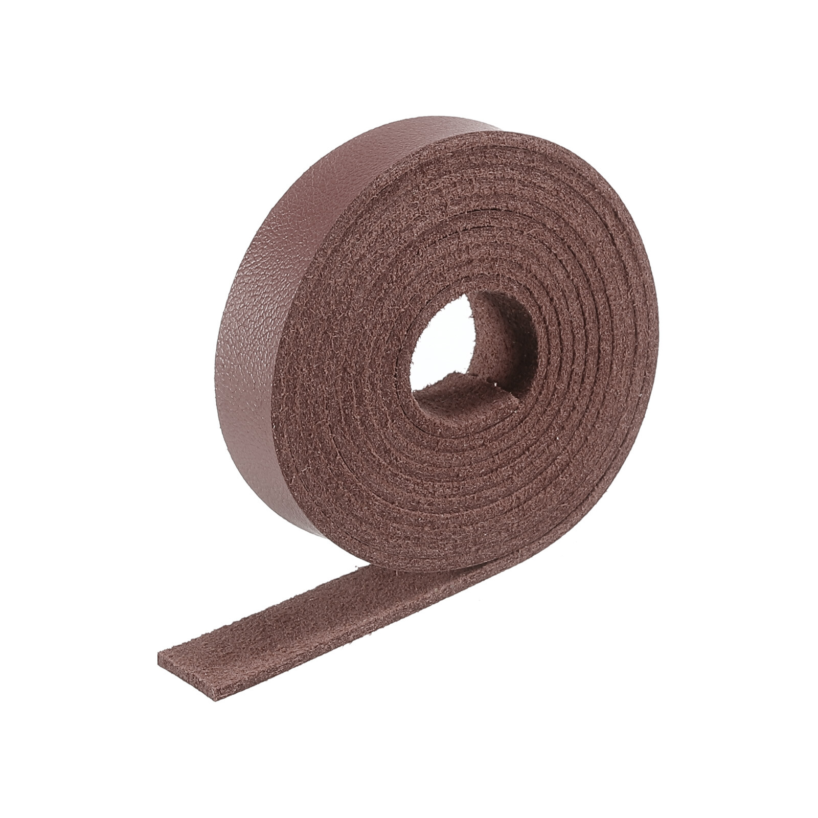 Leather Straps Strip Leather String 1cm/0.4" Width, Coffee Brown