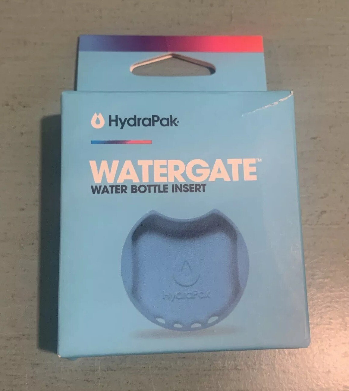 HyrdraPak Watergate Water Bottle Insert Splash Guard Blue New Open Box