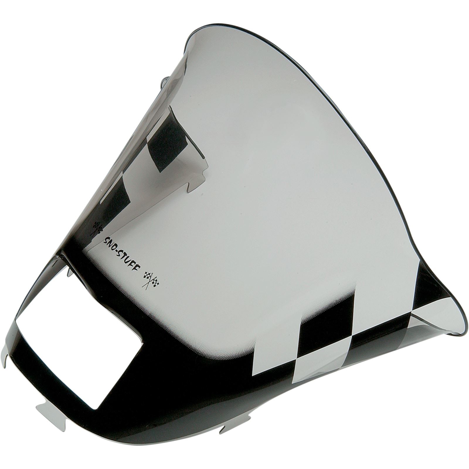 Snostuff Windshield - Black/Smoke Checkered for Ski-Doo 479-471-60