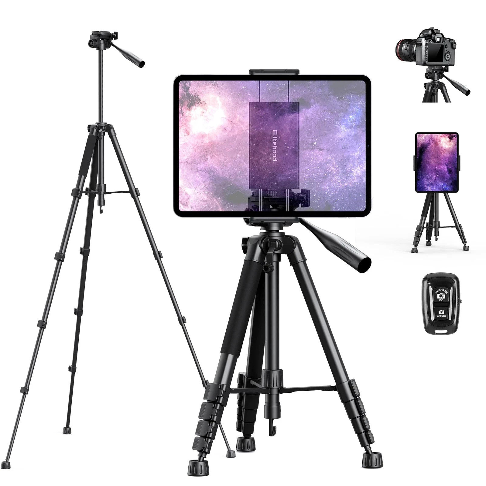 68" Heavy Duty Ipad Tripod Ultrastable Camera Tripod For Ipad Pro 12.9 Ipad Trip