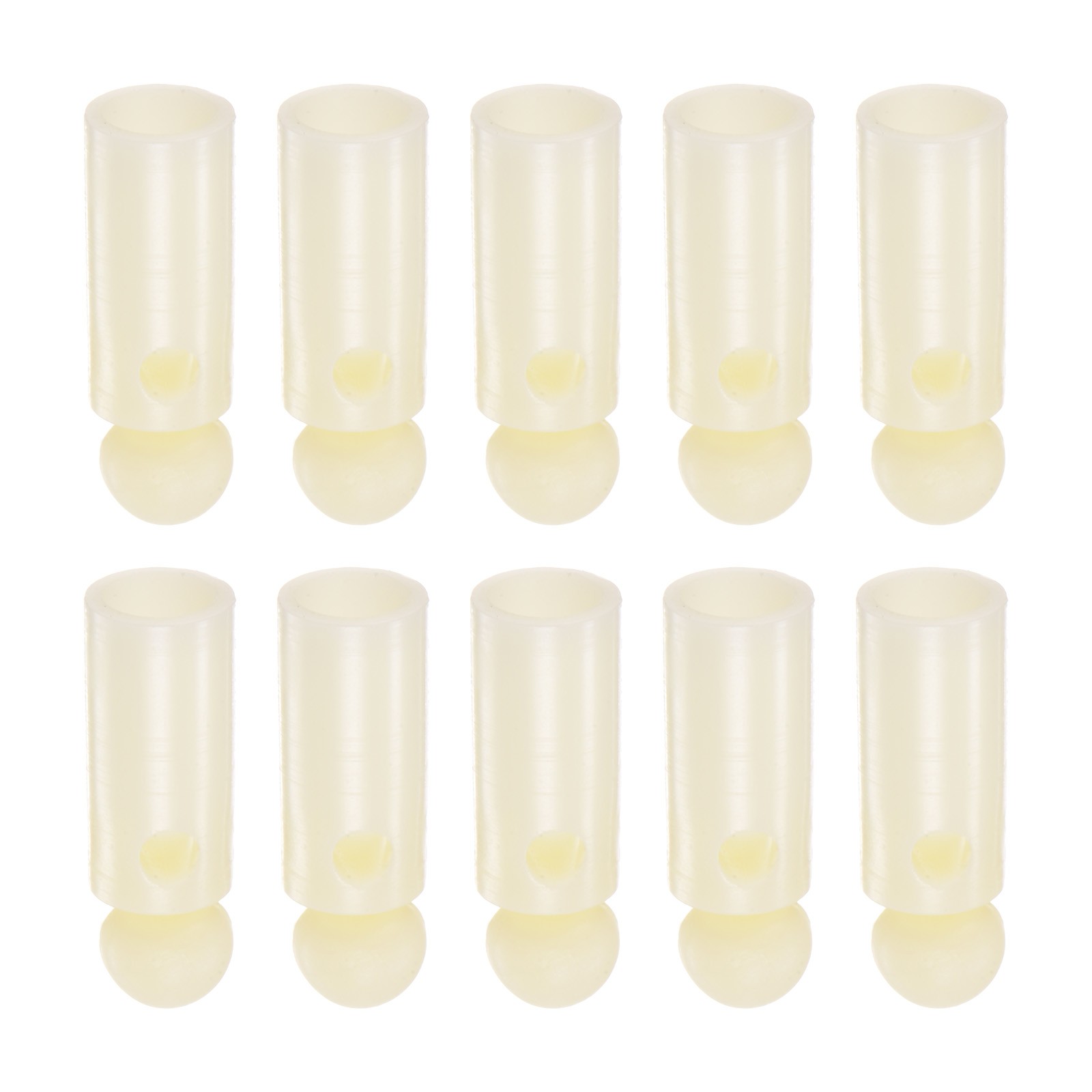 10pcs Umbrella Tail Beads PP 8mm Dia for Outdoor Umbrella Cover White