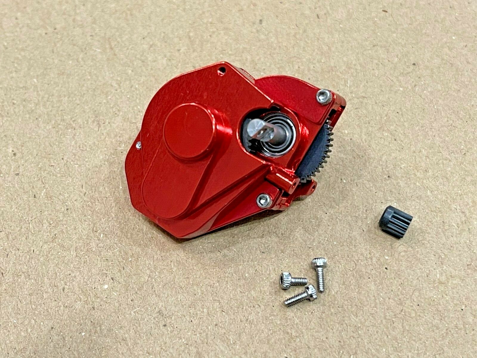 Aluminum Transmission Gearbox With HD Steel Gear Axial SCX24 Red