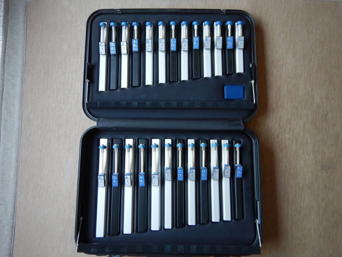 Suzuki HB-25 Chromatic Tone Chime 24-Note Chromatic Hand Set Working w/Case JPN