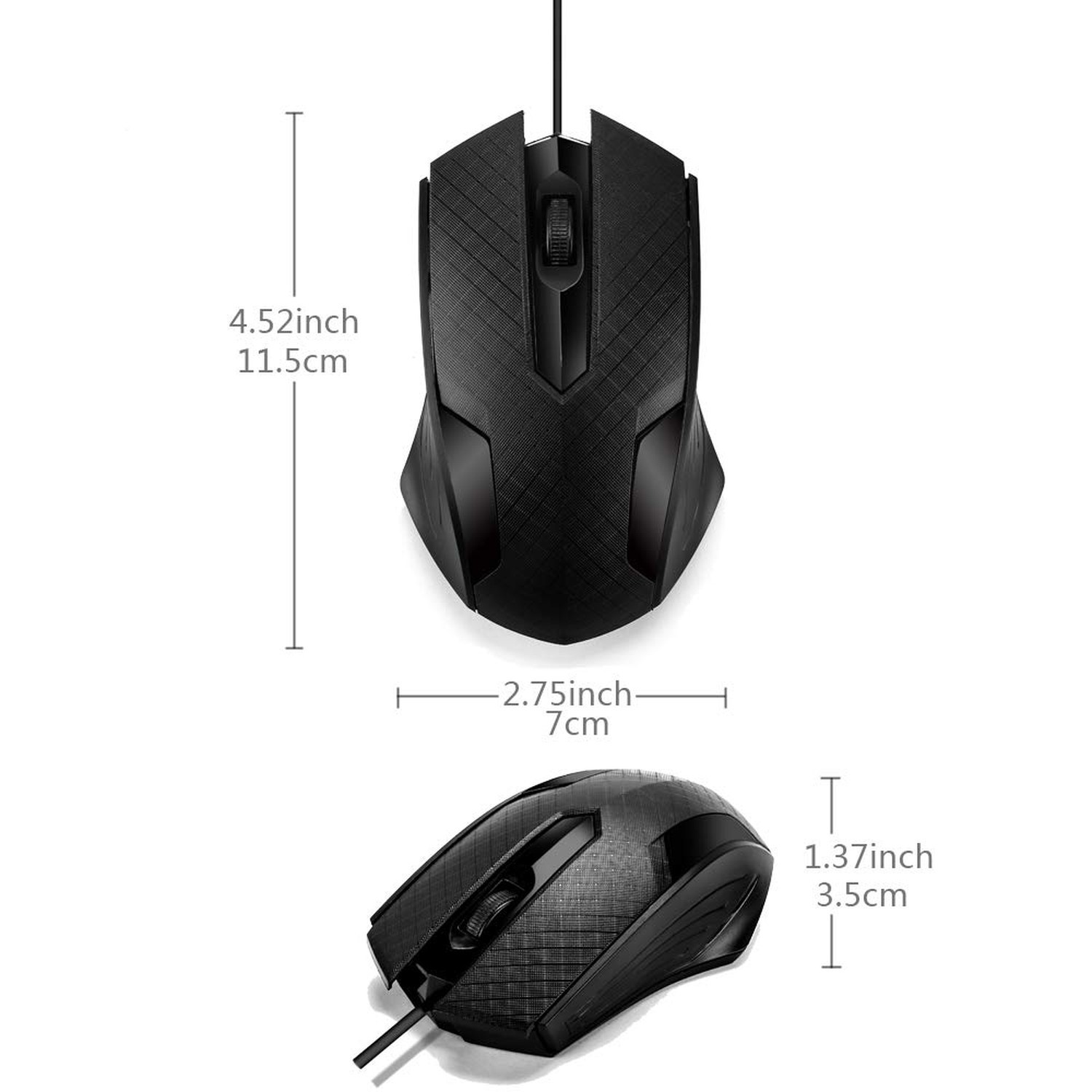 MCSaite Wired Mini Keyboard and Mouse Combo - with Keyboard Cover USB 60% Key...