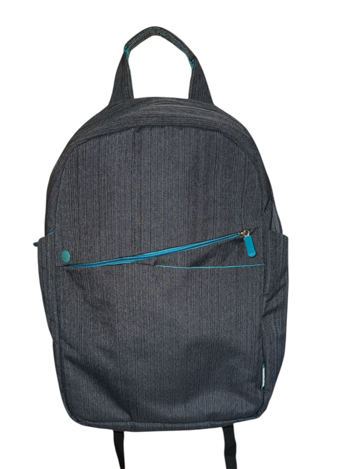 KINGSLONG Gray Laptop Backpack 17.5” x 12” x 4” Pad Compartment Turquoise Accent