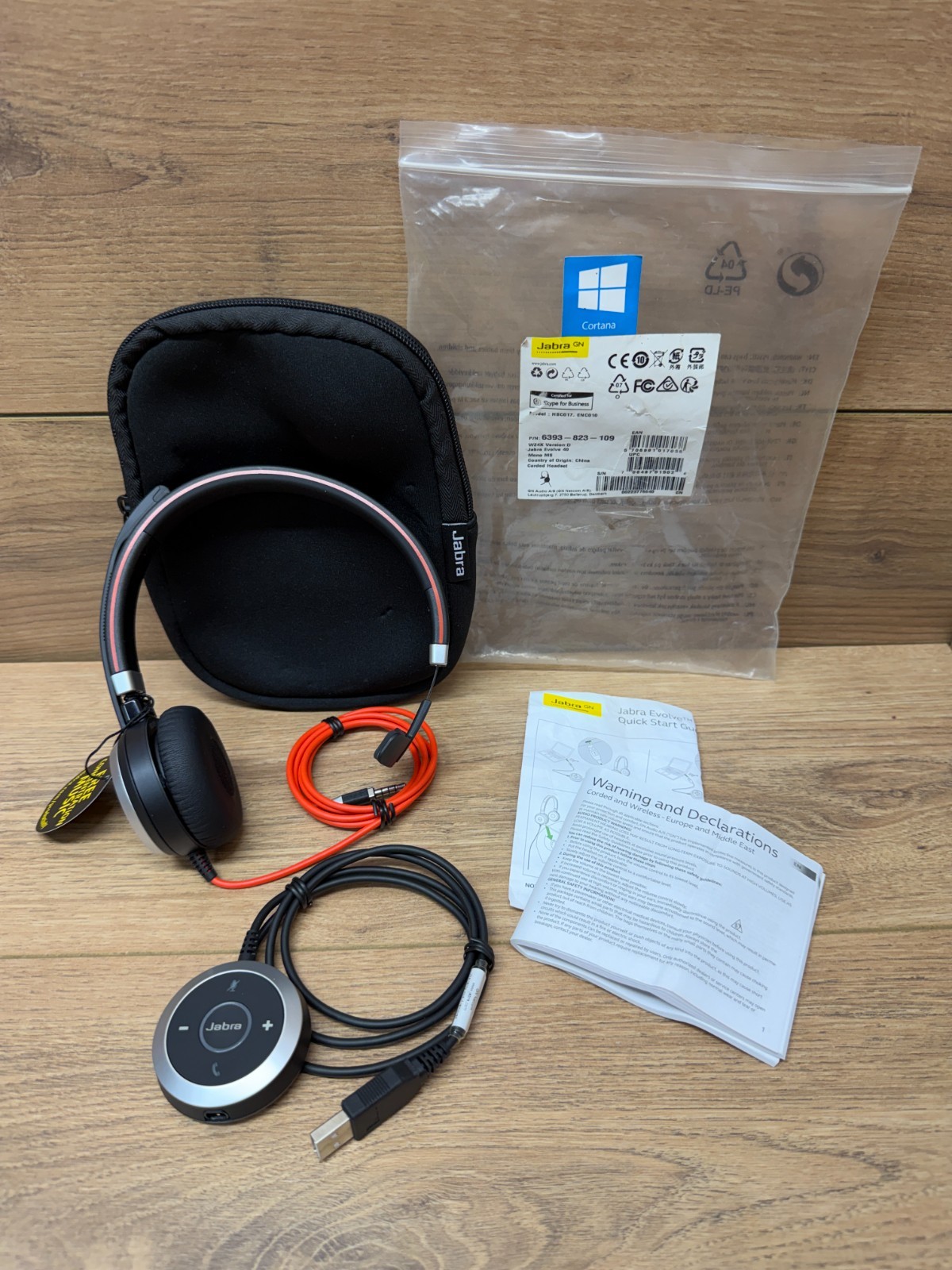 Jabra Evolve 40 Mono MS #6393-823-109 Headset Black HSC017/ENC010 Microsoft Team