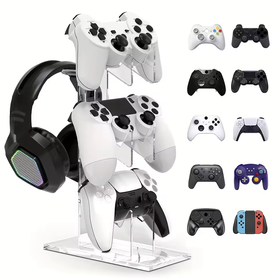 Gaming Controller & Headphone Display Holder 3 Layer for PS5 PS4 Xbox