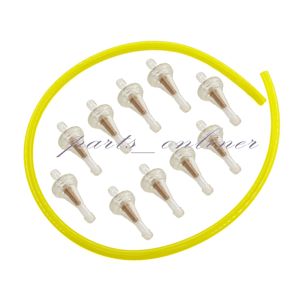 10x 1/4" Motorcycle Gas Fuel Hose Inline Filter 5*8 Fuel Line Dirt Pit Bike ATV
