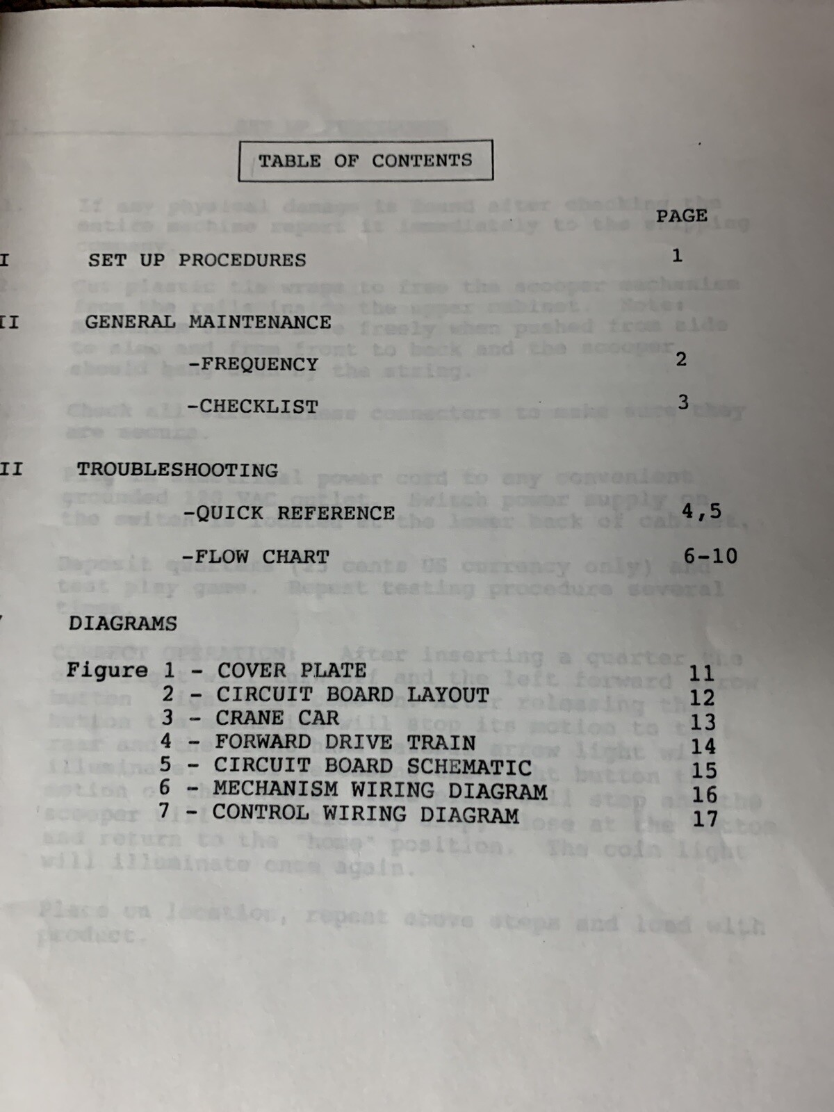 original Superscooper Crane Arcade game Manual