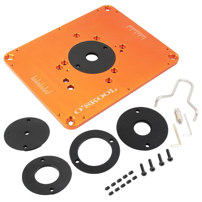 O'Skool Oskool Precision Aluminum Router Table Insert Plate Router Templates