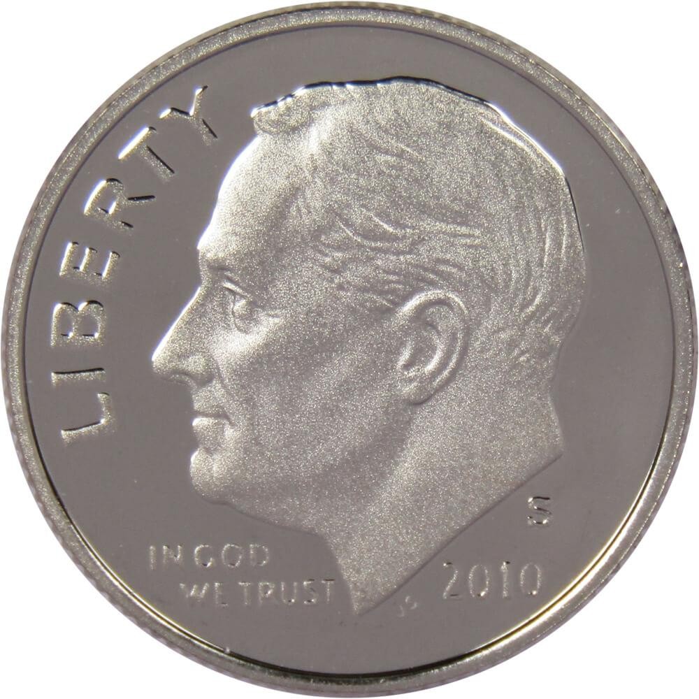 2010 S Roosevelt Dime Choice Proof Clad 10c US Coin Collectible