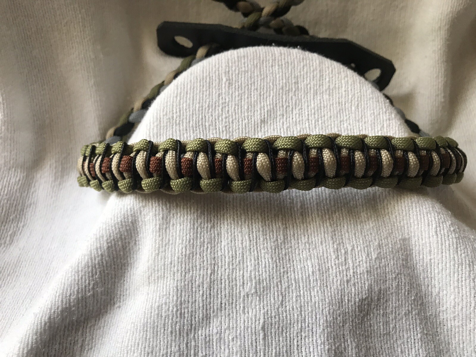 Forest Camo Colors Wrist Sling With Leather Yoke