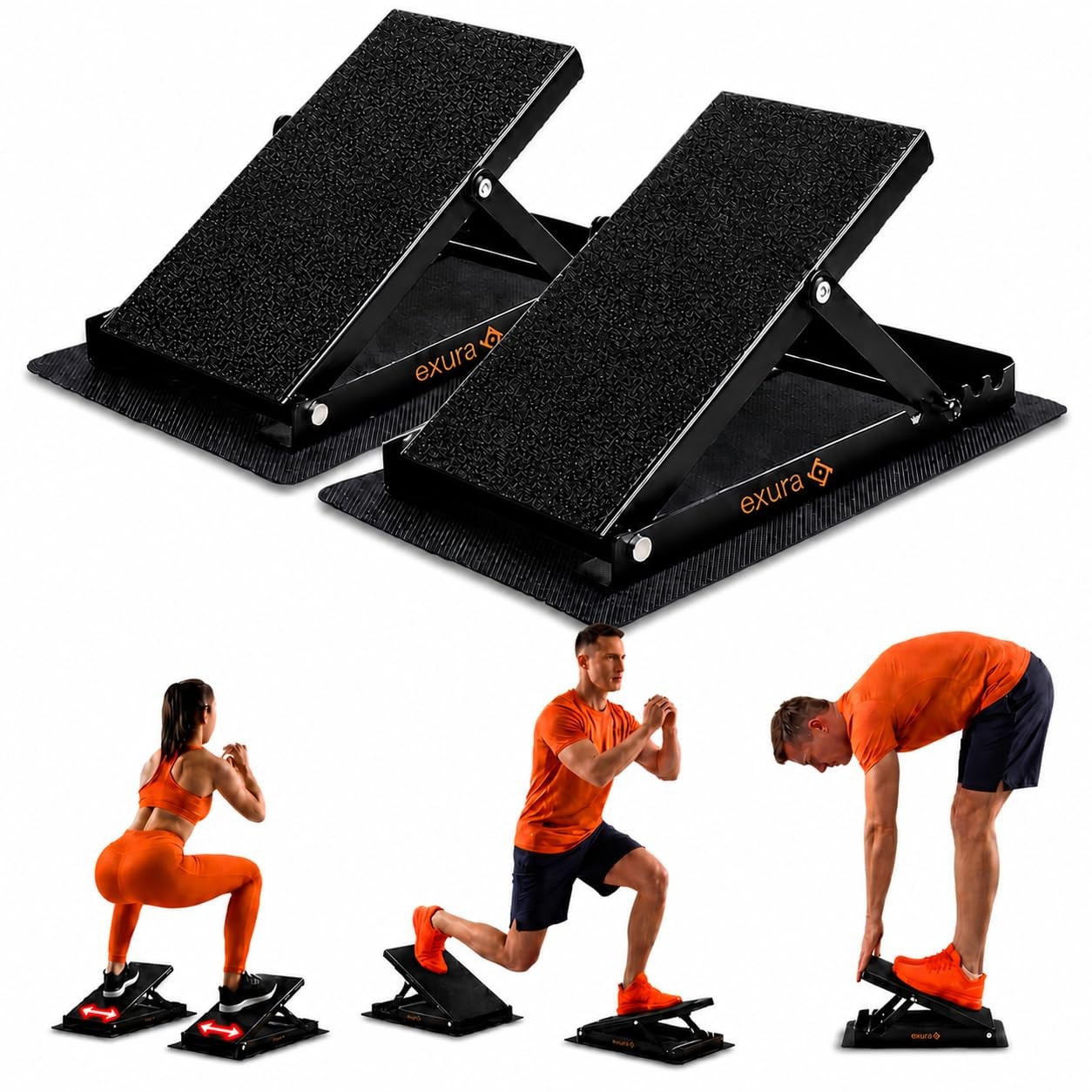 Slant Board for Calf Stretching & Plantar Fasciitis Relief, Adjustable Wide M...