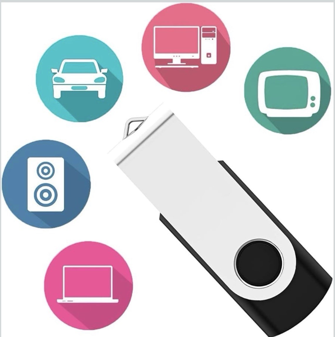 2 GB Black U Disk USB Stick Pen Flash Drives Black —A36