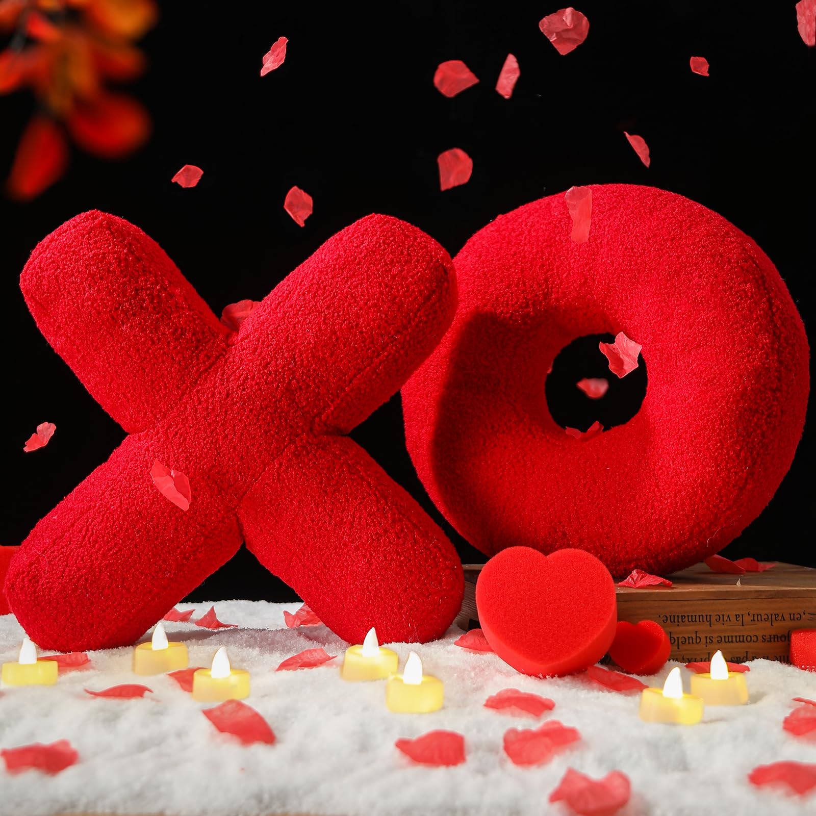 XO Pillows, Love XO Shaped Pillow, Red Throw Pillows, Love Pillow Gifts, Ultr...