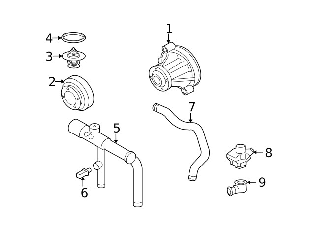 Genuine Ford Engine Coolant Temperature Sensor 3F1Z-12A648-A