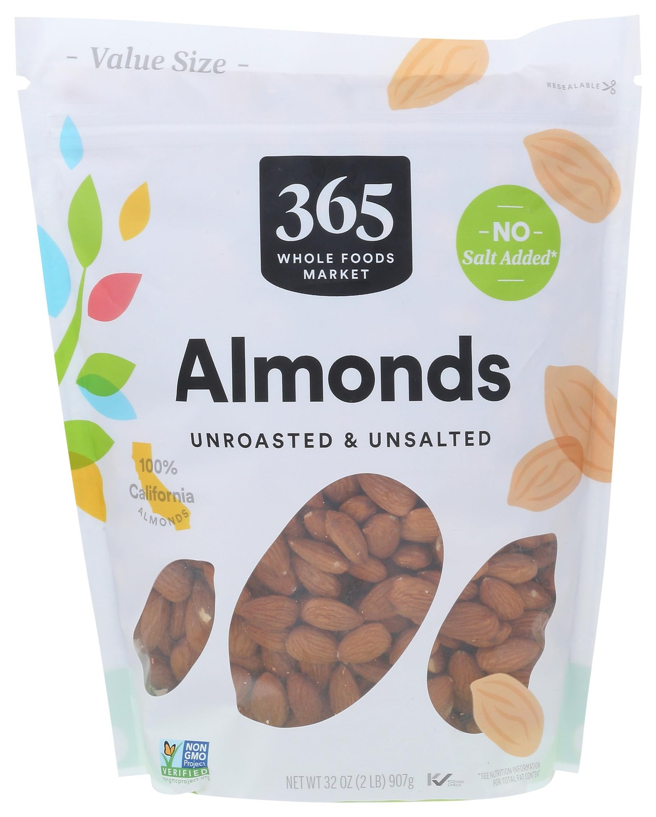 365 by Whole Foods Market, Raw California Almonds, 32 32 Ounce (Pack of 1)