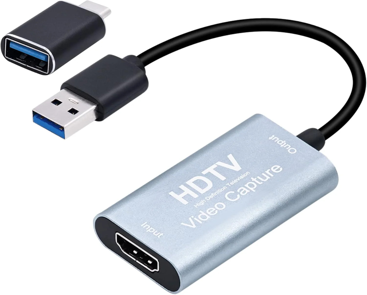 Video Capture Card, USB3.0 HDMI to USB C Capture Card, 4K 1080P 60FPS