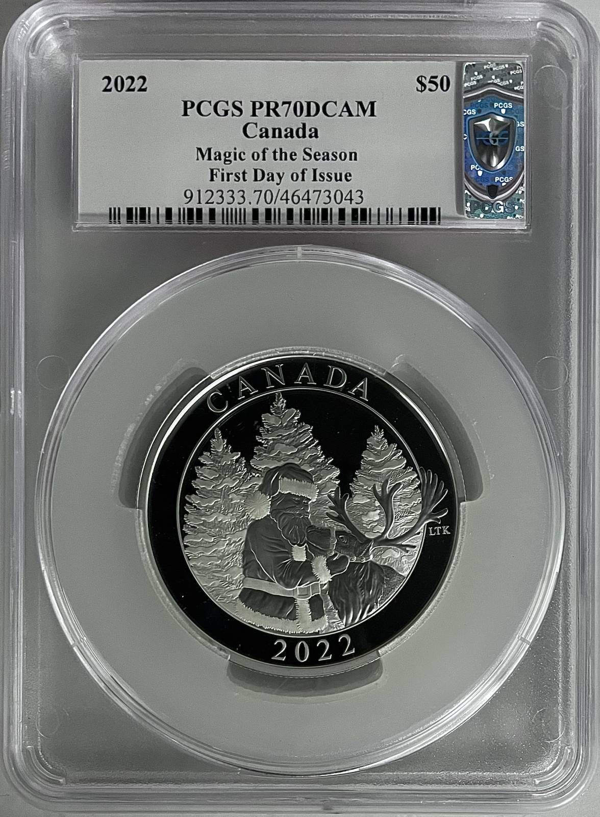 2022 - 3oz Magic of the Season Silver Coin - Canada S$50 - PCGS PR70DCAM (D-14)